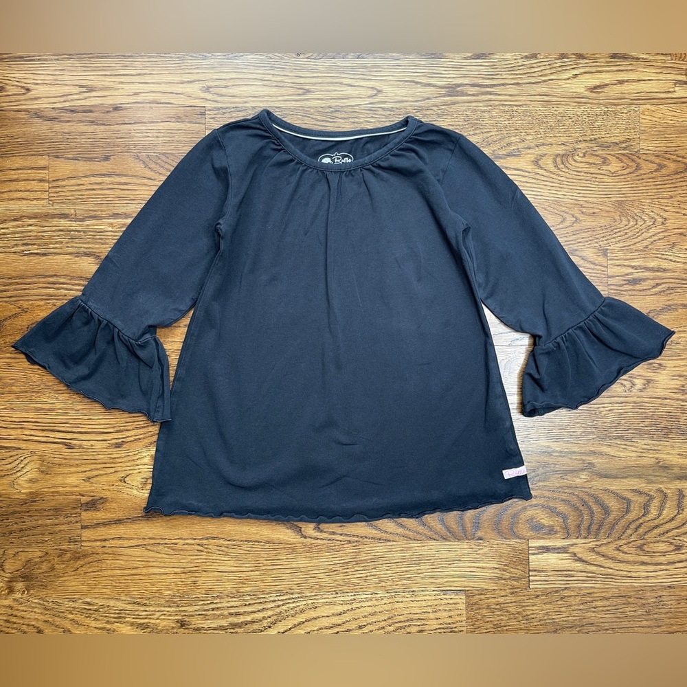 RuffleButts Black Belle Top